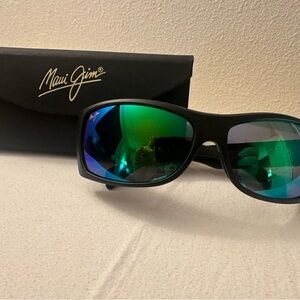 Maui Jim Black EQUATOR Sunglasses with Blue-Green Lenses
